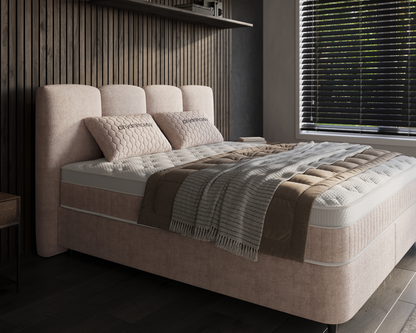 Allure bed met Opbergruimte + Hybrid Pocket 500 Matras  - Nº31 -  Taupe