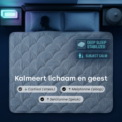 Premium taupe verzwaringsdeken met gelijkmatige drukverdeling