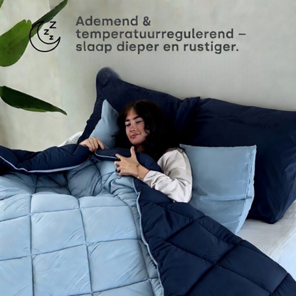Y-NOT™ Dreambed Original All Year Light Blue / Dark Blue (220cm lang)