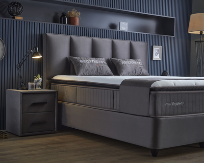 Boxspring met Opbergruimte Birdybedd - Complete set - Nº73 - Caviar Grey