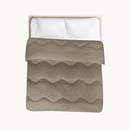 Dekbed Zonder Overtrek Japandi Curve Taupe