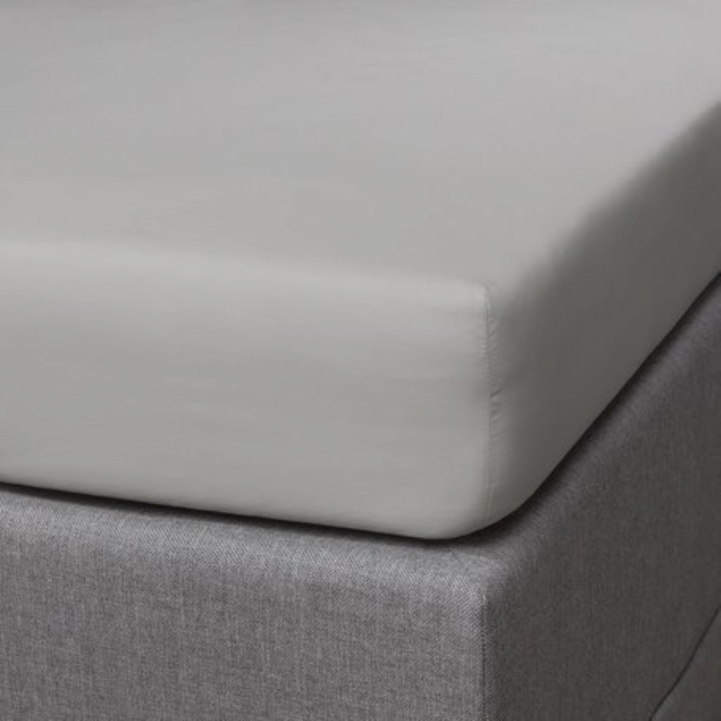 Drap housse en coton égyptien gris pour matelas