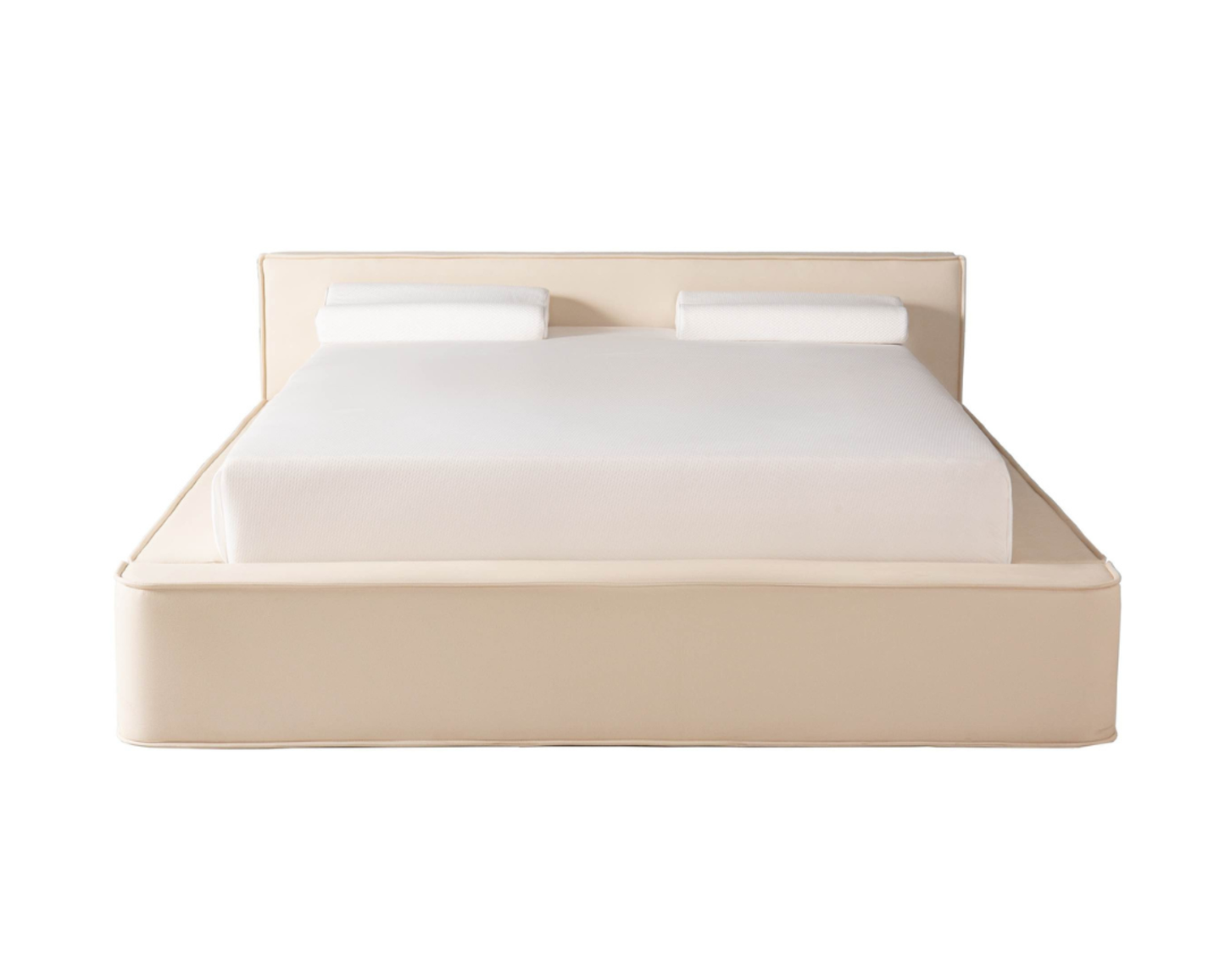 Amore Velvet bed met Opbergruimte + Hybrid Pocket 500 Matras - Nº26 - Pearl White