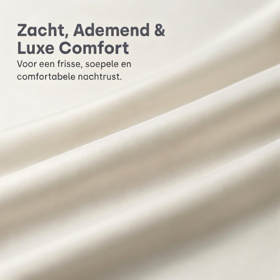 Topper Hoeslaken Katoen Satijn Premium Pearl White