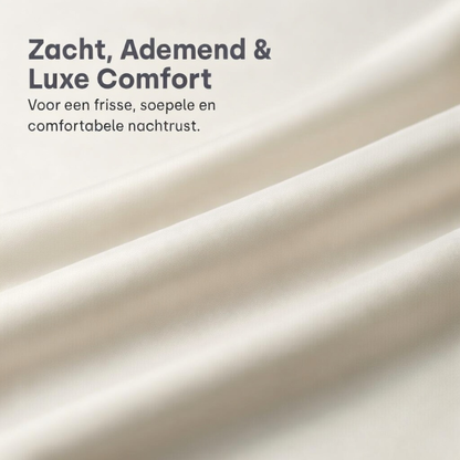 Topper Hoeslaken Katoen Satijn Premium Pearl White