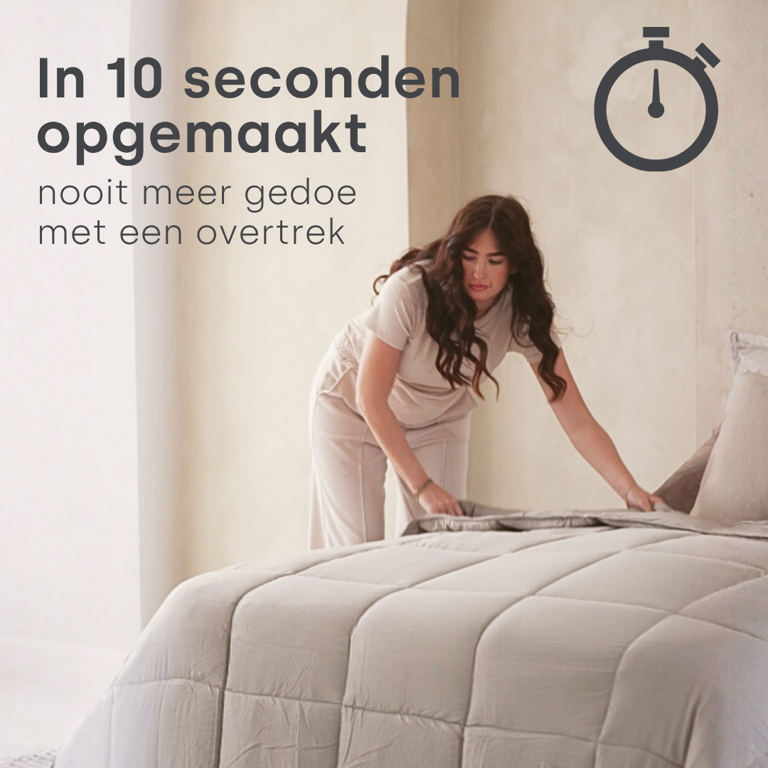 Dekbed Zonder Overtrek Mat Satijn Taupe / Grey