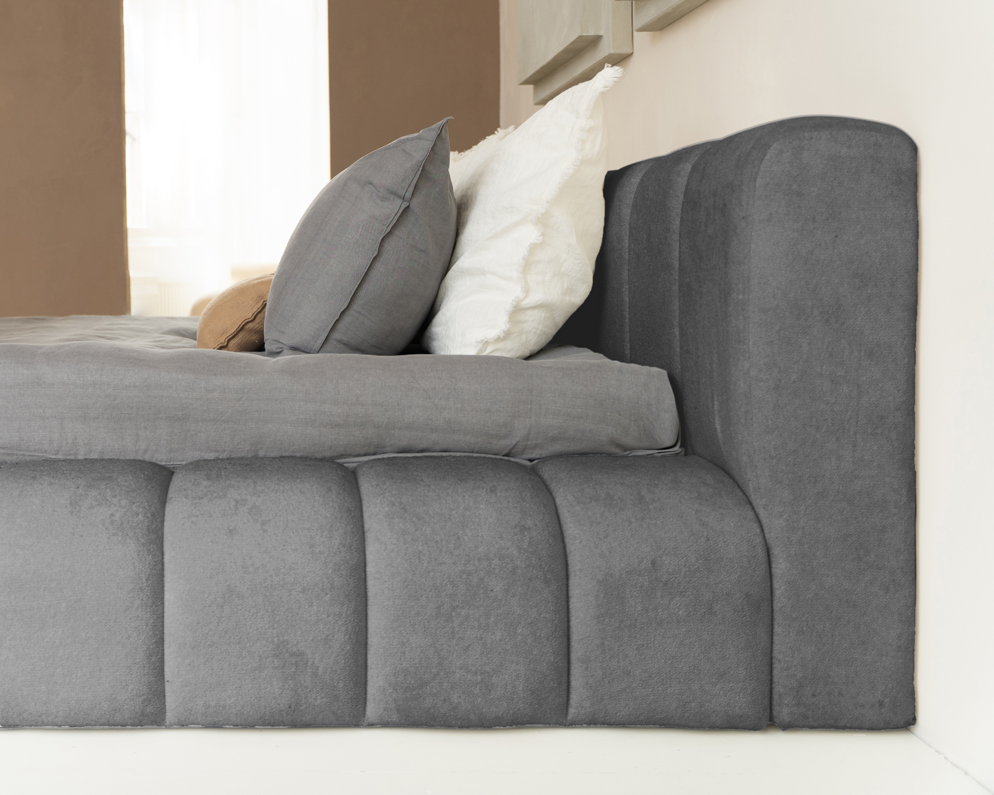 Adore Deluxe bed - Modern laag zweefbed - Nº17 - Vaporous Gray