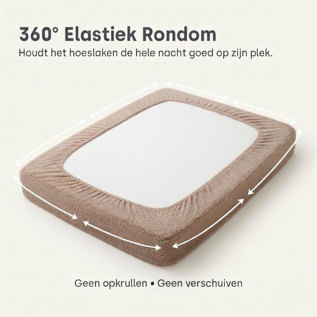 Matras Hoeslaken Teddy - Iced Coffee Taupe