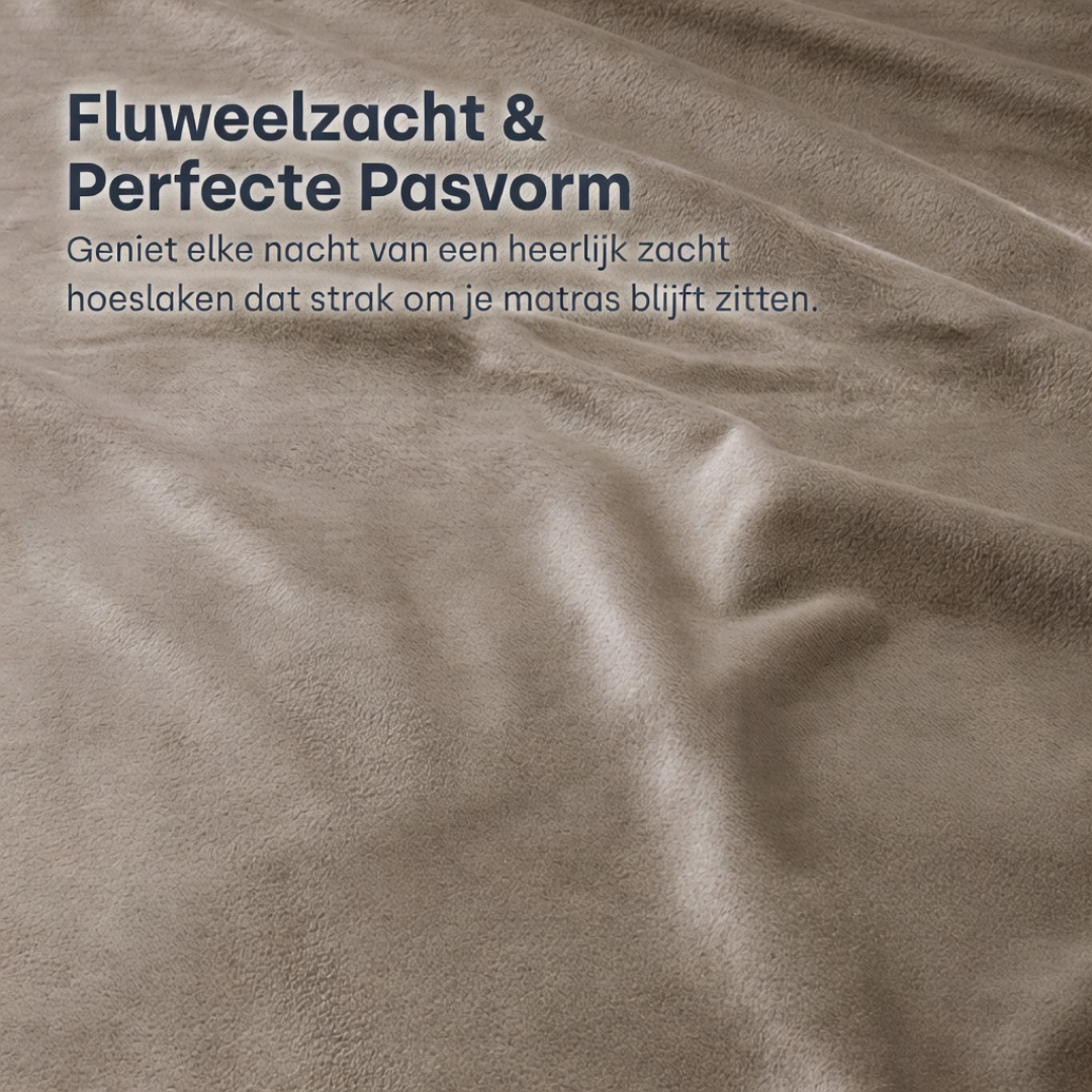 Matras Hoeslaken Velvet Taupe/Grey