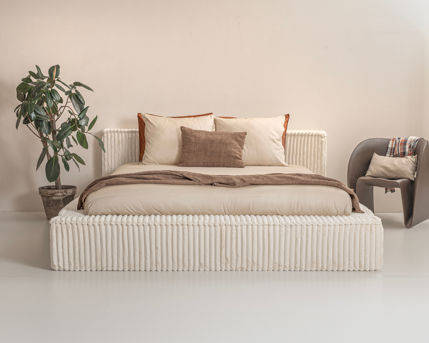 Adore Melody Teddyrib bed met Opbergruimte - Nº22 - Pearl White