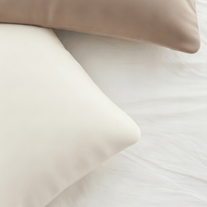 Y-NOT Kussenslopen Jersey Flannel Taupe/Creme 60x70 cm 2-pack