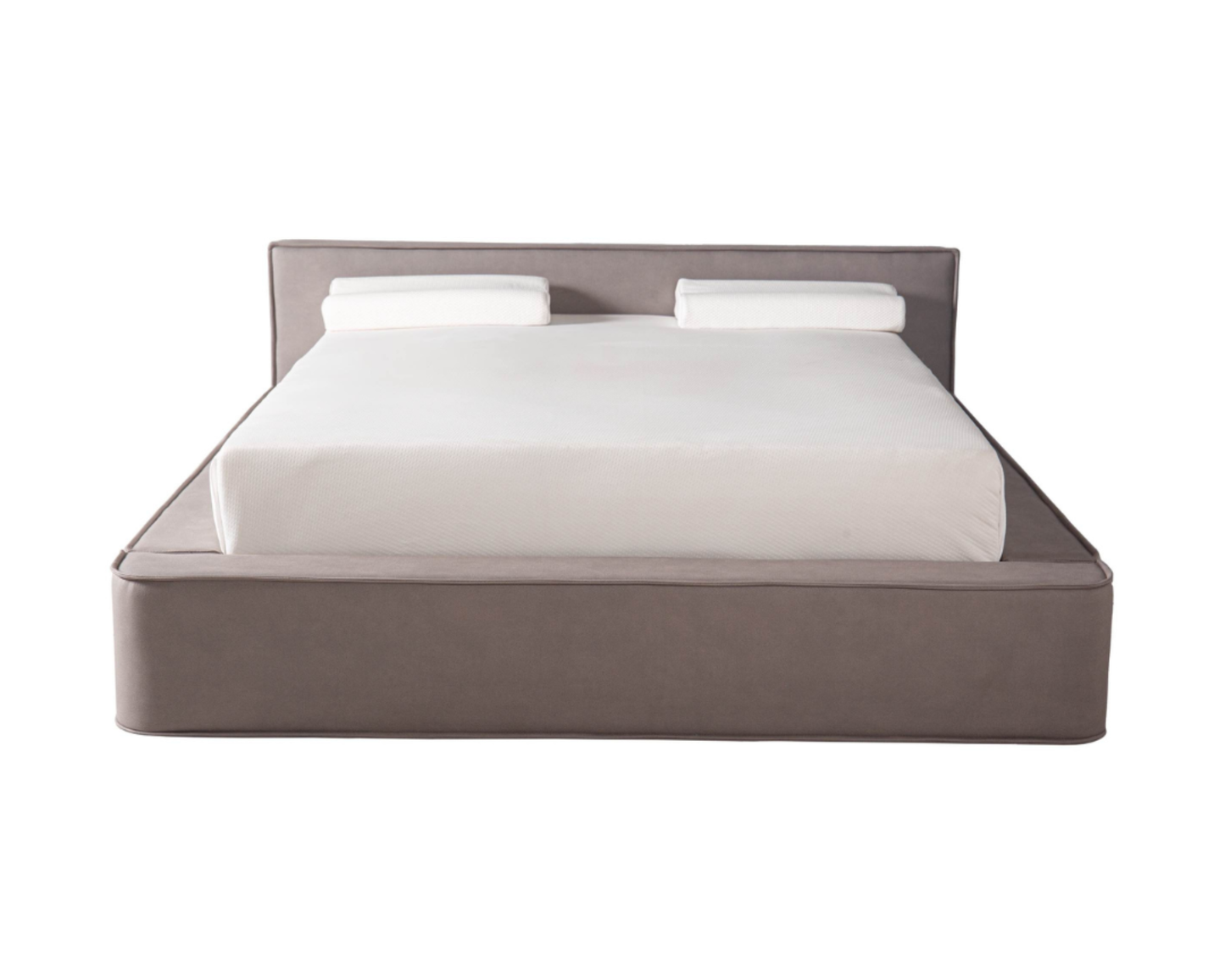 Amore Velvet bed met Opbergruimte + Hybrid Pocket 500 Matras - Nº89 - Taupe/Antra