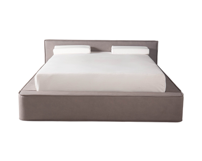 Amore Velvet bed met Opbergruimte + Hybrid Pocket 500 Matras - Nº89 - Taupe/Antra