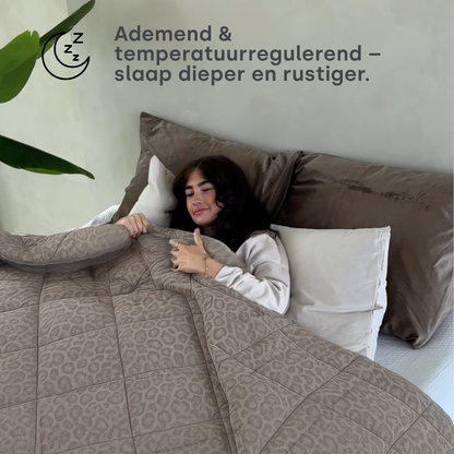 Dekbed Zonder Overtrek Velvet Panther Skin Dark Grey