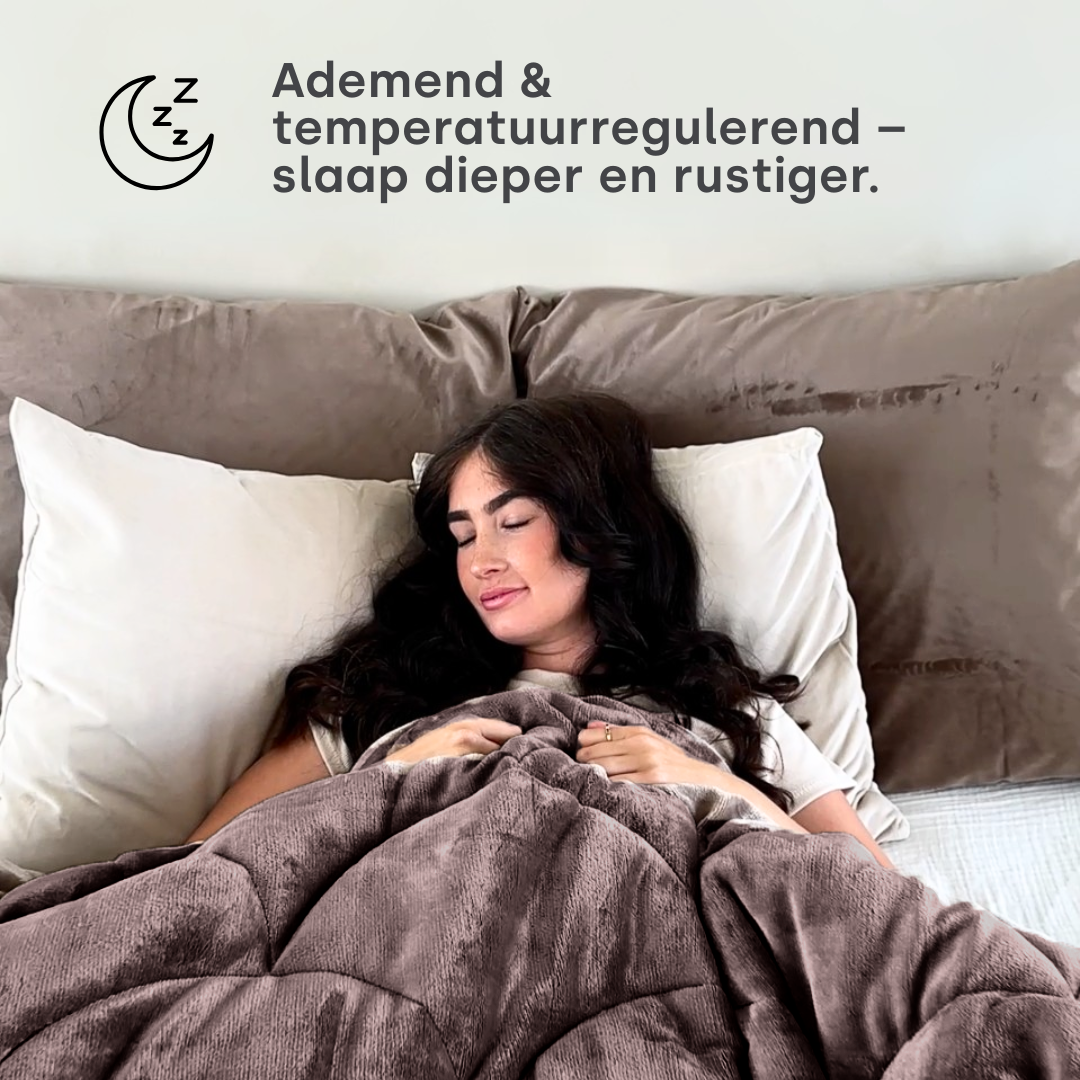 Dekbed Zonder Overtrek Velvet™ Taupe / Brown