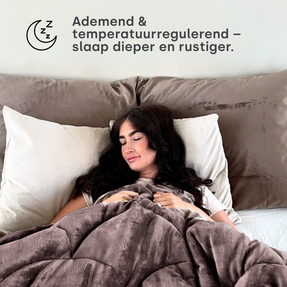 Dekbed Zonder Overtrek Velvet™ Taupe / Brown