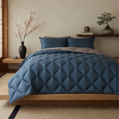 Y-NOT All Year Dekbed Bluestone / Taupe