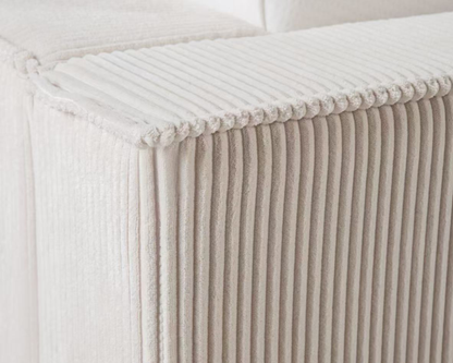 Amore Cozy Teddyrib bed met Opbergruimte + Hybrid Pocket 500 Matras - Nº24 - Pearl White