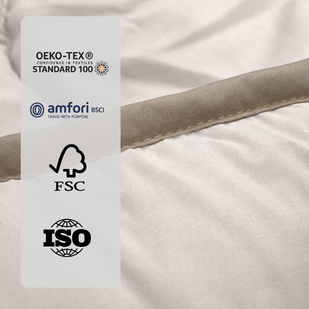 Dekbed Zonder Overtrek Percal Katoen Pearl White