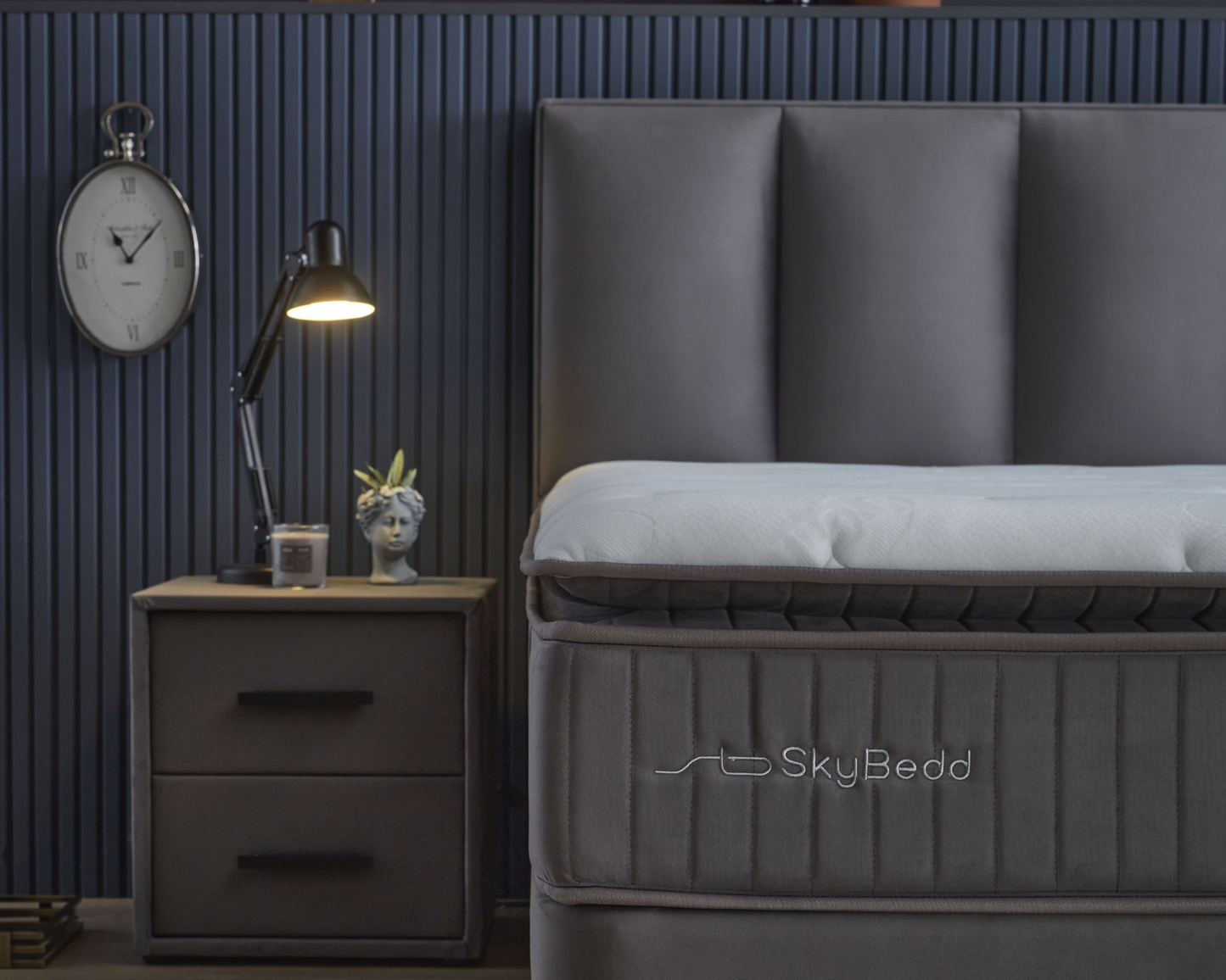 Boxspring met Opbergruimte Birdybedd - Complete set - Nº73 - Caviar Grey