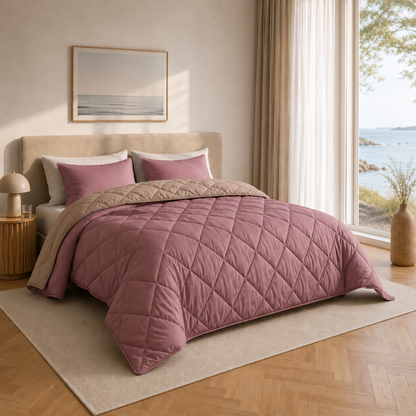 Y-NOT Zomerdekbed Taupe / Old Pink