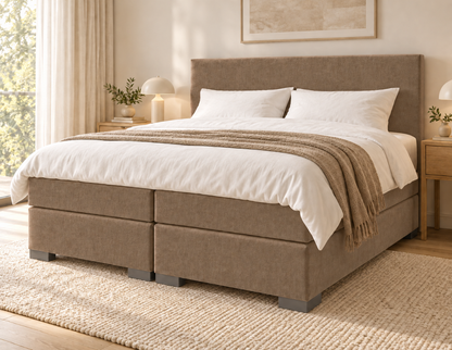 Y-NOT - Mila Boxspring - Complete set - Taupe