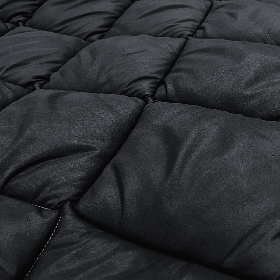 Dekbed Zonder Overtrek 4-Seizoen Mat Satijn Zwart