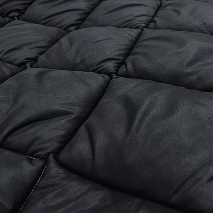 Dekbed Zonder Overtrek 4-Seizoen Mat Satijn Zwart