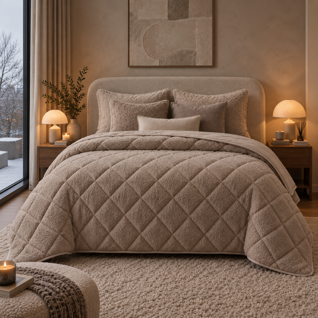 Y-NOT Teddy Dekbed Taupe