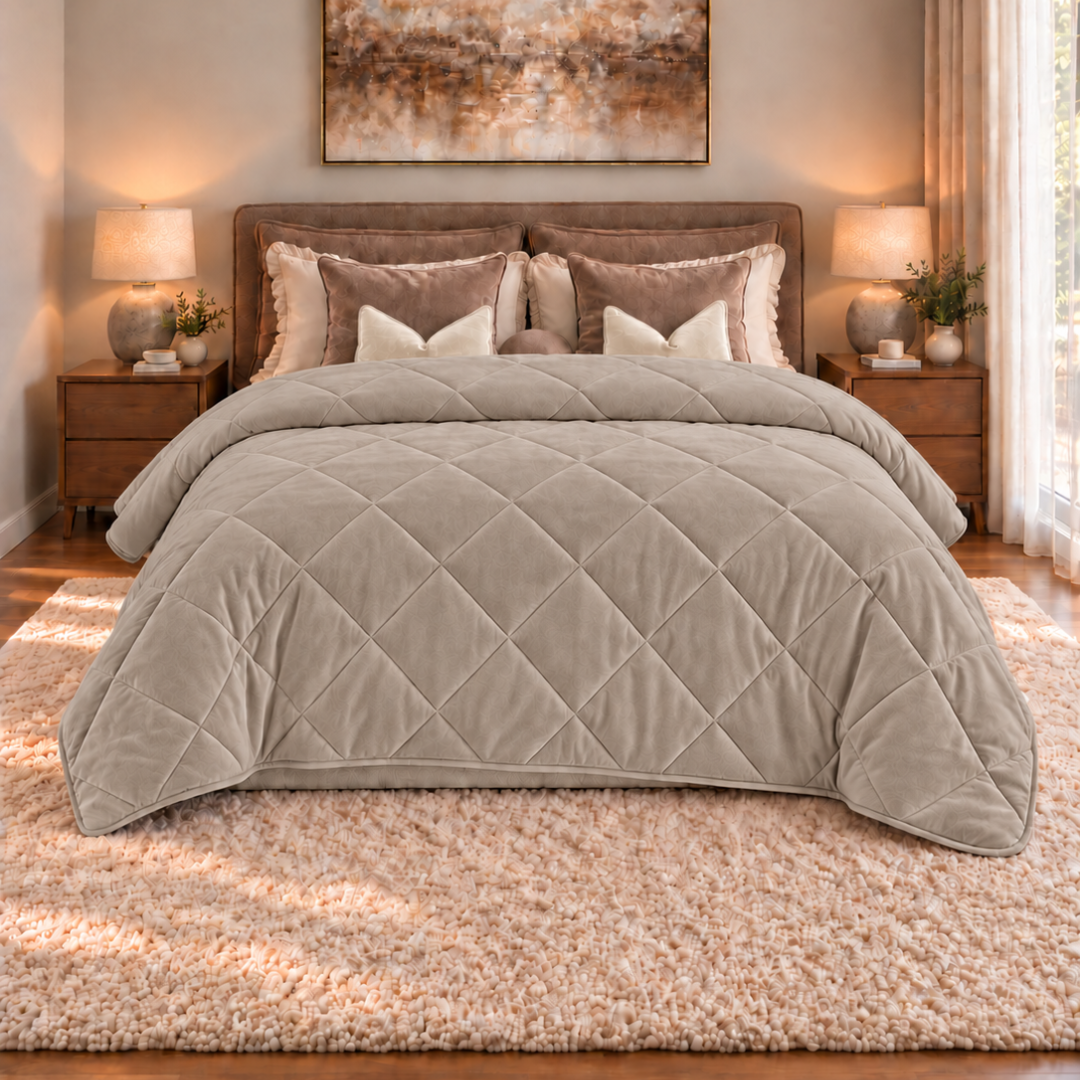 Y-NOT Velvet Dekbed Greige