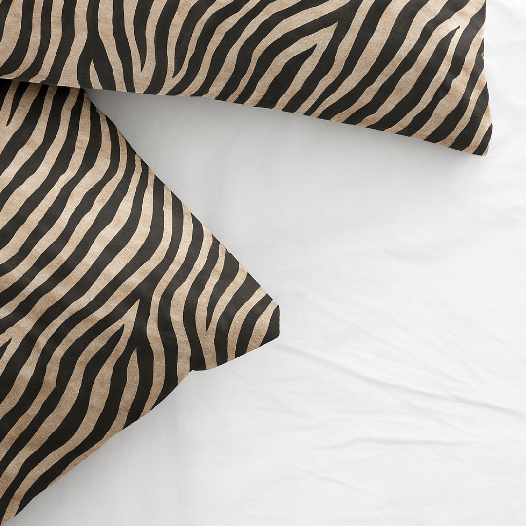 Kussenslopen Mat Satijn Tiger Black Gold 60x70 cm 2-Pack