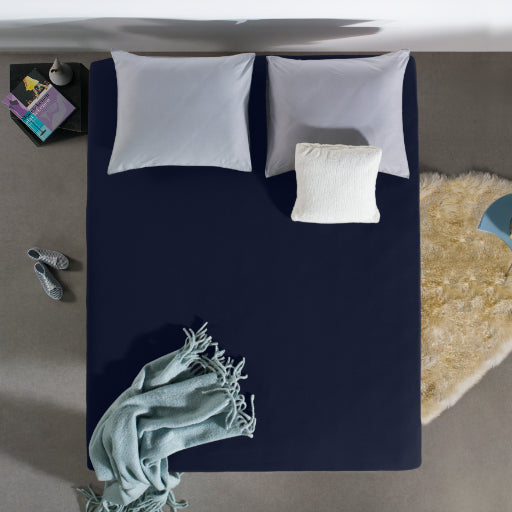 Mattress Fitted Sheet Jersey Indigo