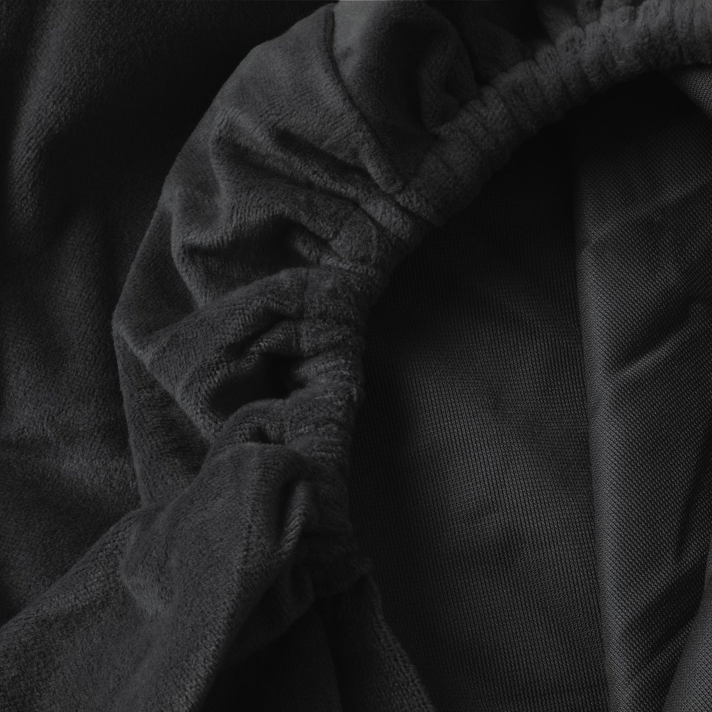Hoeslaken Velvet  Obsidian Black