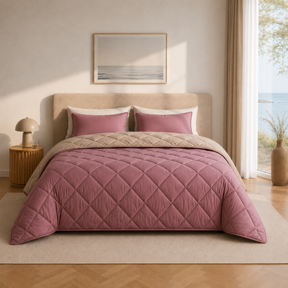 Y-NOT Zomerdekbed Taupe / Old Pink