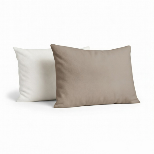 Y-NOT Kussenslopen Jersey Flannel Taupe/Creme 60x70 cm 2-pack