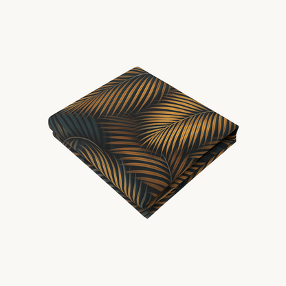 Kussenslopen Mat Satijn Leaves Green Gold 60x70 cm 2-Pack