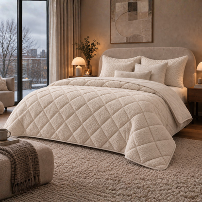 Y-NOT Teddy Dekbed Pearl White