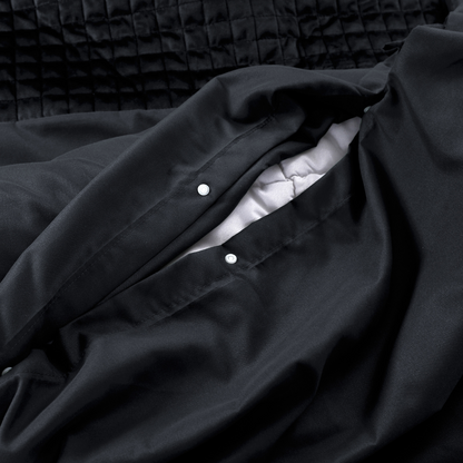 Dekbedovertrek set Velvet Border Obsidian Black