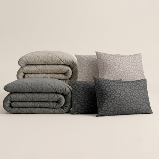 2 zomerdekbedden + 4 slopen | Velvet Panther Skin 200x200