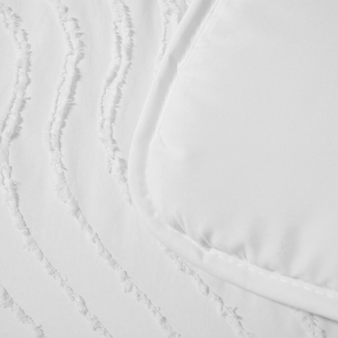 Dekbed Zonder Overtrek Japandi Waves White