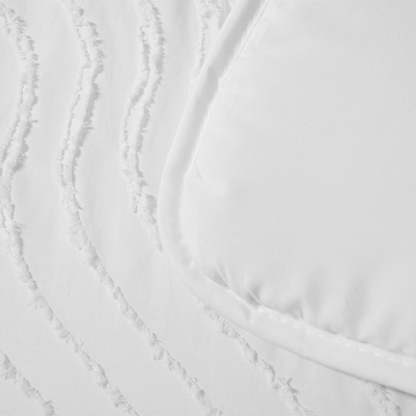 Dekbed Zonder Overtrek Japandi Waves White
