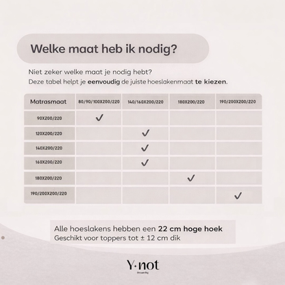 Topper Hoeslaken Katoen Satijn Premium Zand