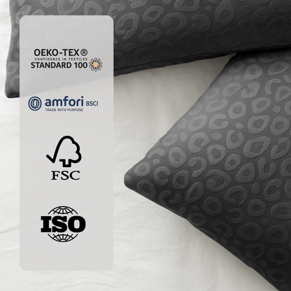 Dekbed Zonder Overtrek Velvet Panther Skin Dark Grey