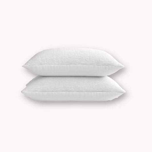 Kussenslopen Micro Mousseline White 60x70cm 2-Pack