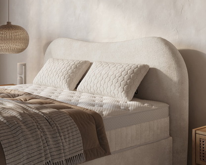 Arcus bed met Opbergruimte + Hybrid Pocket 500 Matras  - Nº29 - Ivory