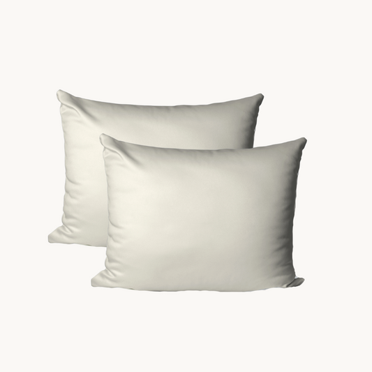 Kussenslopen Katoen Satijn Premium Pearl White 60x70 cm 2-Pack