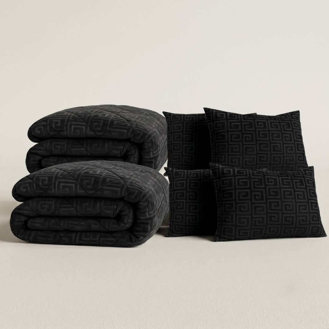 2 Dekbedden + 4 slopen | Velvet Designer Black 140x200
