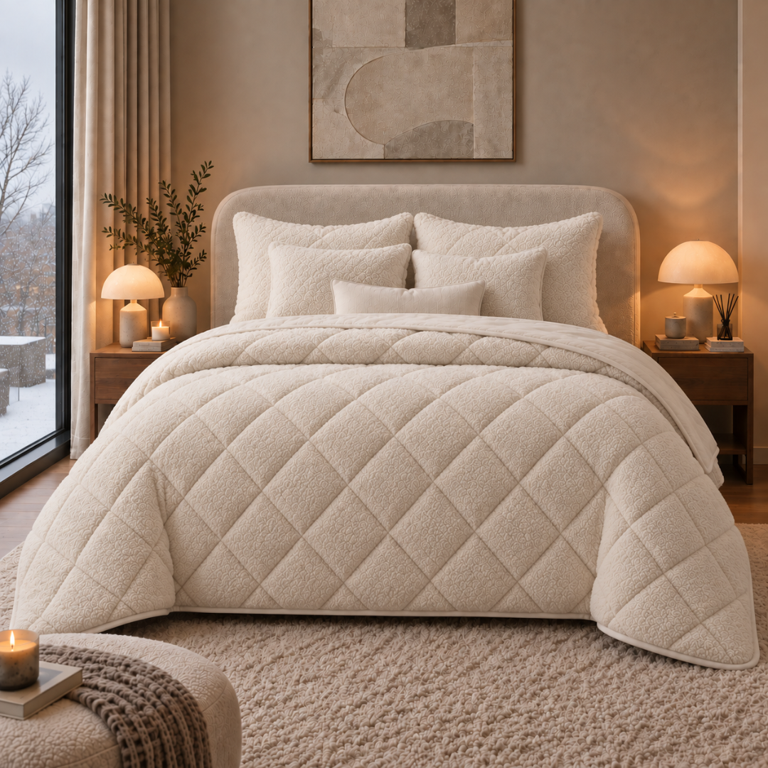 Y-NOT Teddy Dekbed Pearl White