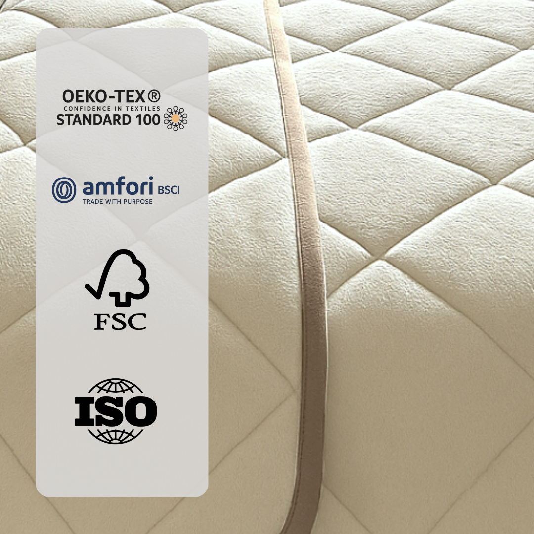 Dekbed Zonder Overtrek Soft Fleece Flanel Pearl White met Taupe / Grey bies