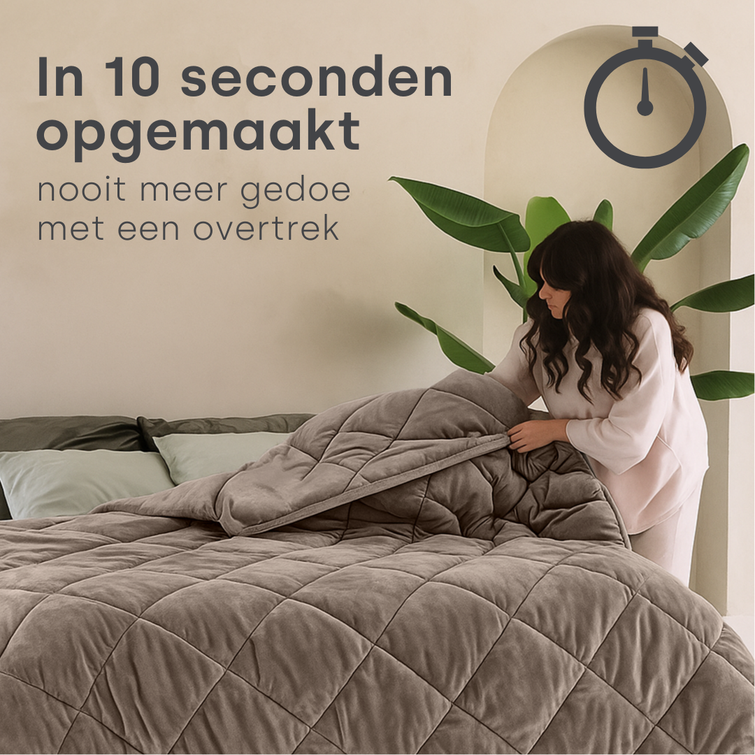 Dekbed Zonder Overtrek Velvet™ Taupe / Grey